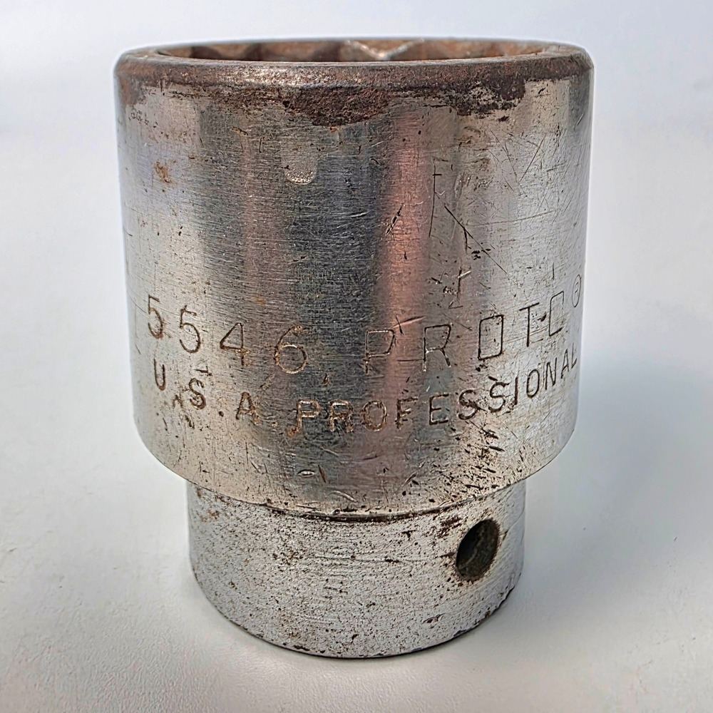 Proto 5546 Professional 1-7/16 Inch 12 Point 3/4 Drive Socket USA Made Used